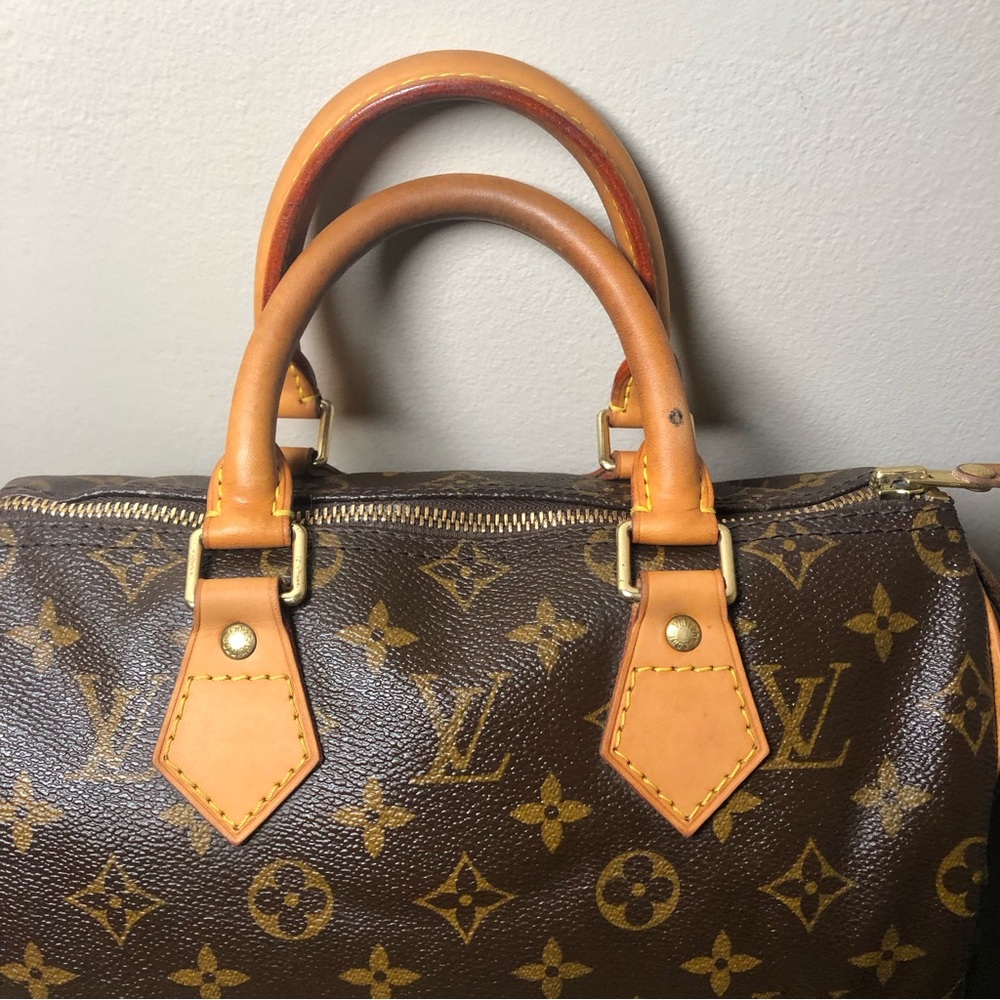 Louis Vuitton Monogram Speedy 25 w/Dust Bag,2Twillys,Lock/Key:Date Code(TH1917) - Picture 13 of 15